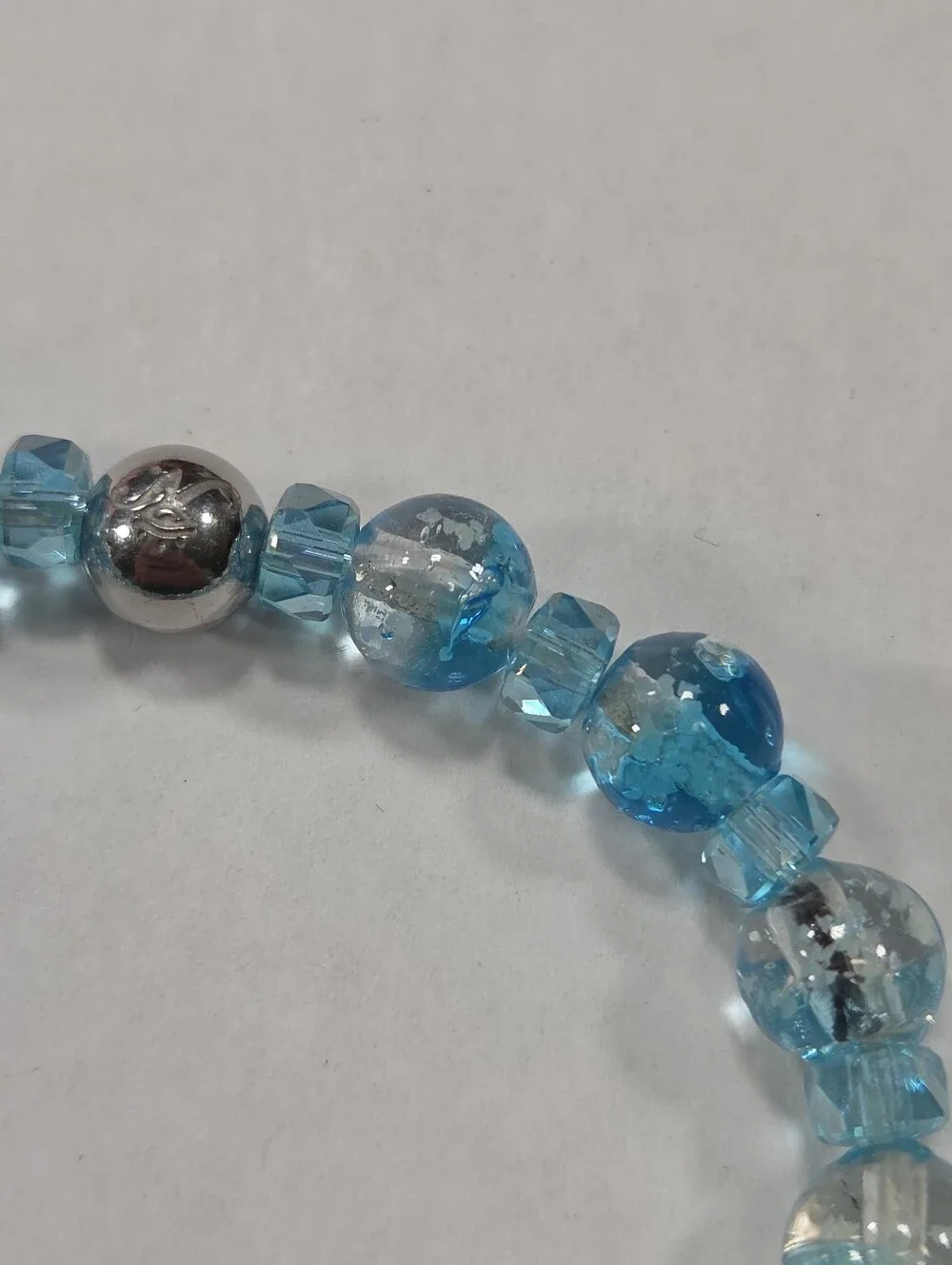 🆕️ NOGU Aquamarine Ice Firefly Glass Snow Globe Bracelet